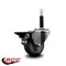 Service Caster 3'' Gray Poly Swivel 3/4'' Expanding Stem Caster with Brake SCC-EX20S314-PPUB-PLB-34 - alternate 4